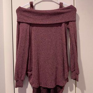 off-the-shoulder knit top